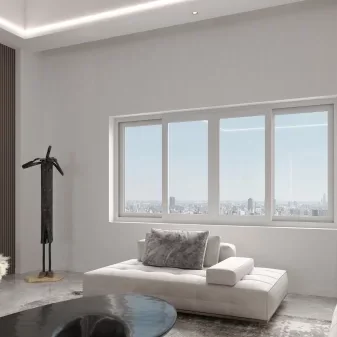 CỬA SỔ MỞ TRƯỢT uPVC 4 CÁNH